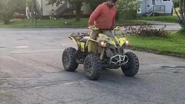 Rider Fails at Reverse Wheelie