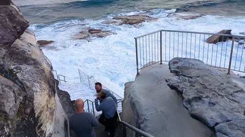 Waves at Coogee Beach, Sydney, Australia.