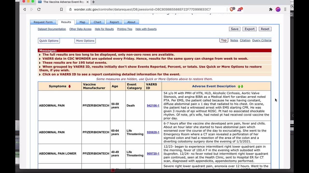 VACCIN COVID - reacții grave și moarte in SUA, pe VAERS-CDC. How to use CDC wonder web