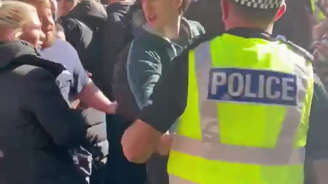 Prince Andrew confronted and heckled by a young guy during funeral march in Edinburgh.