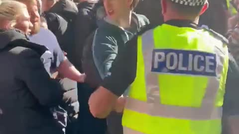 Prince Andrew confronted and heckled by a young guy during funeral march in Edinburgh.