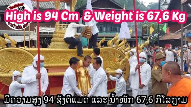 Gold Buddha statue 67,6 kg ( weight),94 CM ( high)