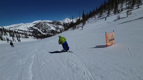 Shredding Monarch on a Skibike