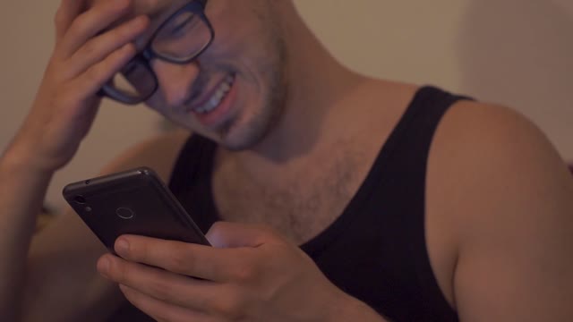 Man chatting on mobile phone