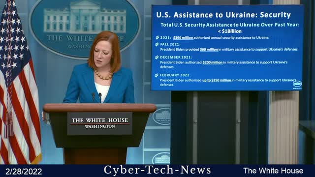 Jen Psaki the Press Secretary @ the White House, 2/28/2022