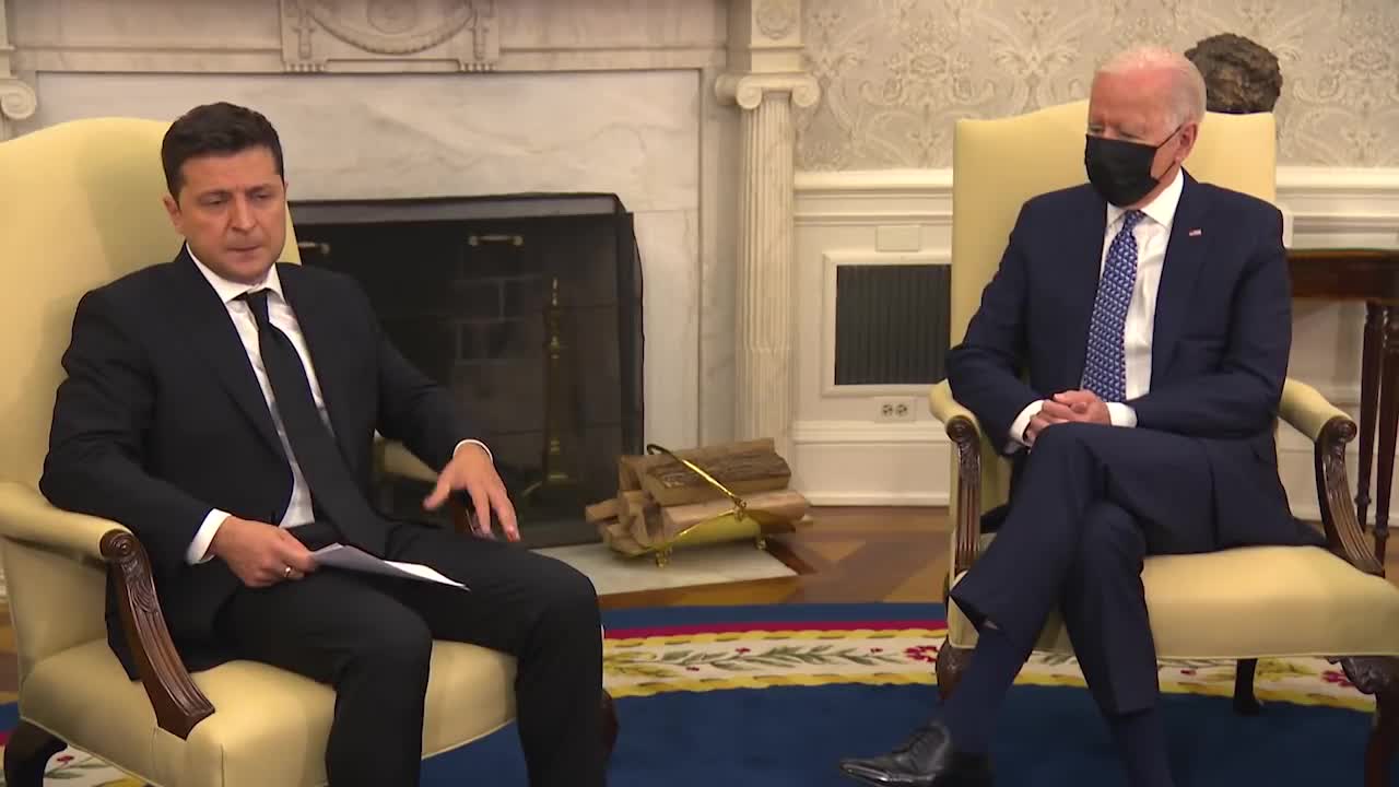 Joe Biden Participates in a Bilateral Meeting with Volodymyr Zelensky, President of Ukraine