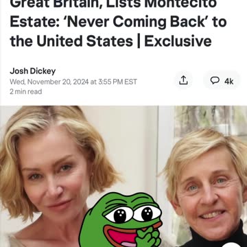 Ellen DeGeneres moved to England and plans to never return to the US lol