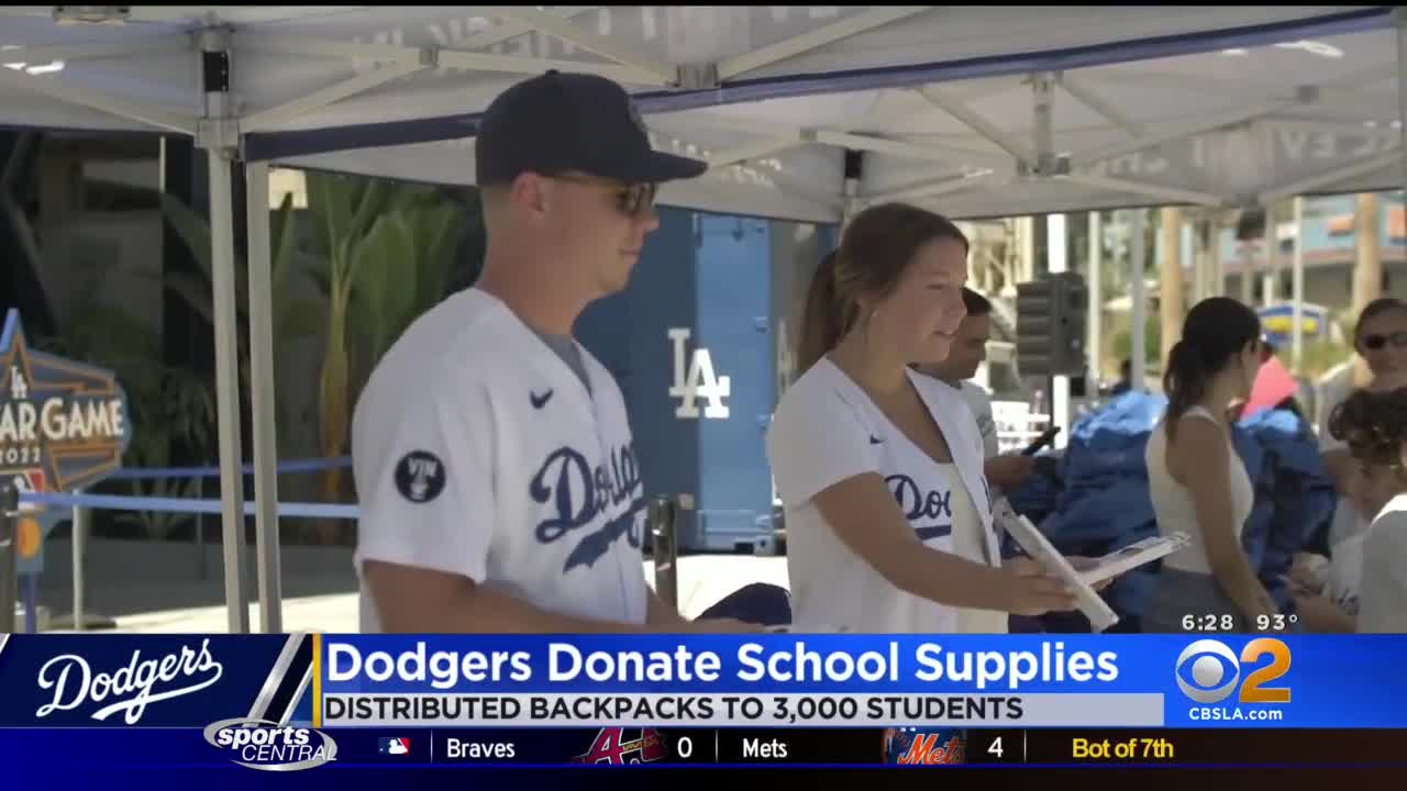 Dodgers host backpack, school supplies giveaway for students