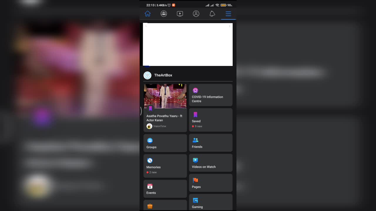 How to turn on dark mode on Facebook app.