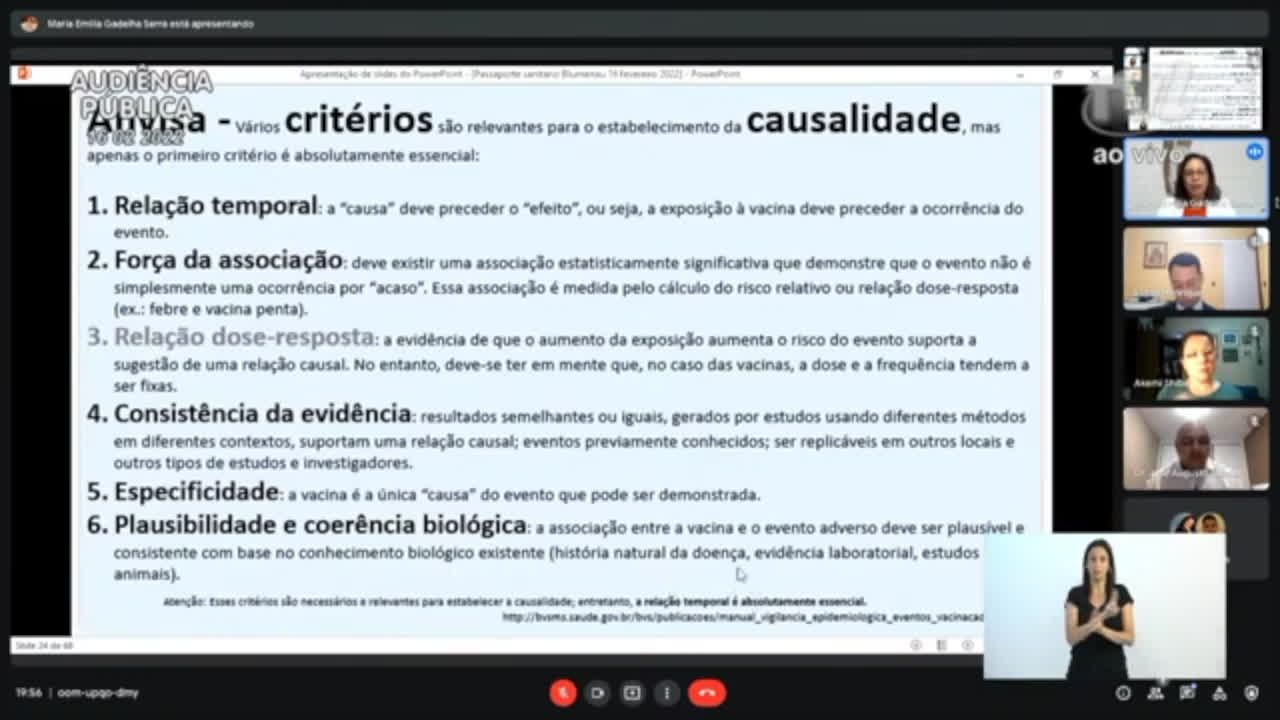 Dra Maria Emília - Audiência Pública Passaporte Sanitário e Vacinação Compulsória - 16/02/2022