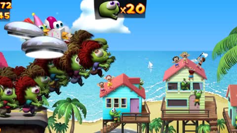 Playing a match with the hat unlocked in the Zombie Tsunami (DREADLOCKS) game.