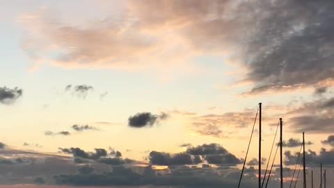 beautiful sunset on the pier