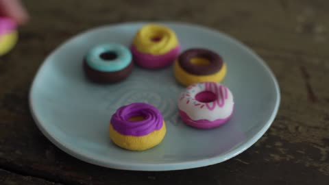 Mini donuts on a plate