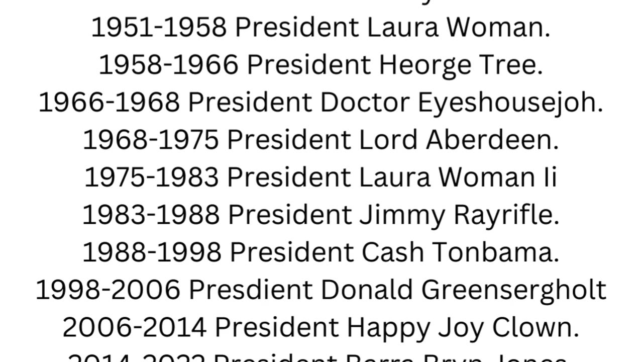 Alternative History - Presidents of USA From WW2.