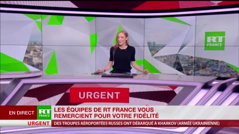 Noir total sur le plateau de RT France