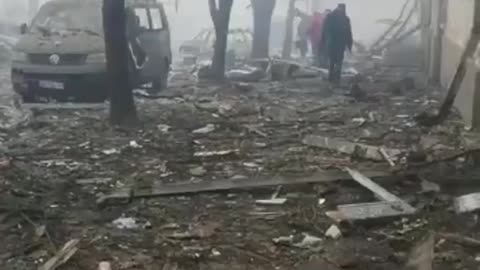 Obliterated neighborhood in mariupol