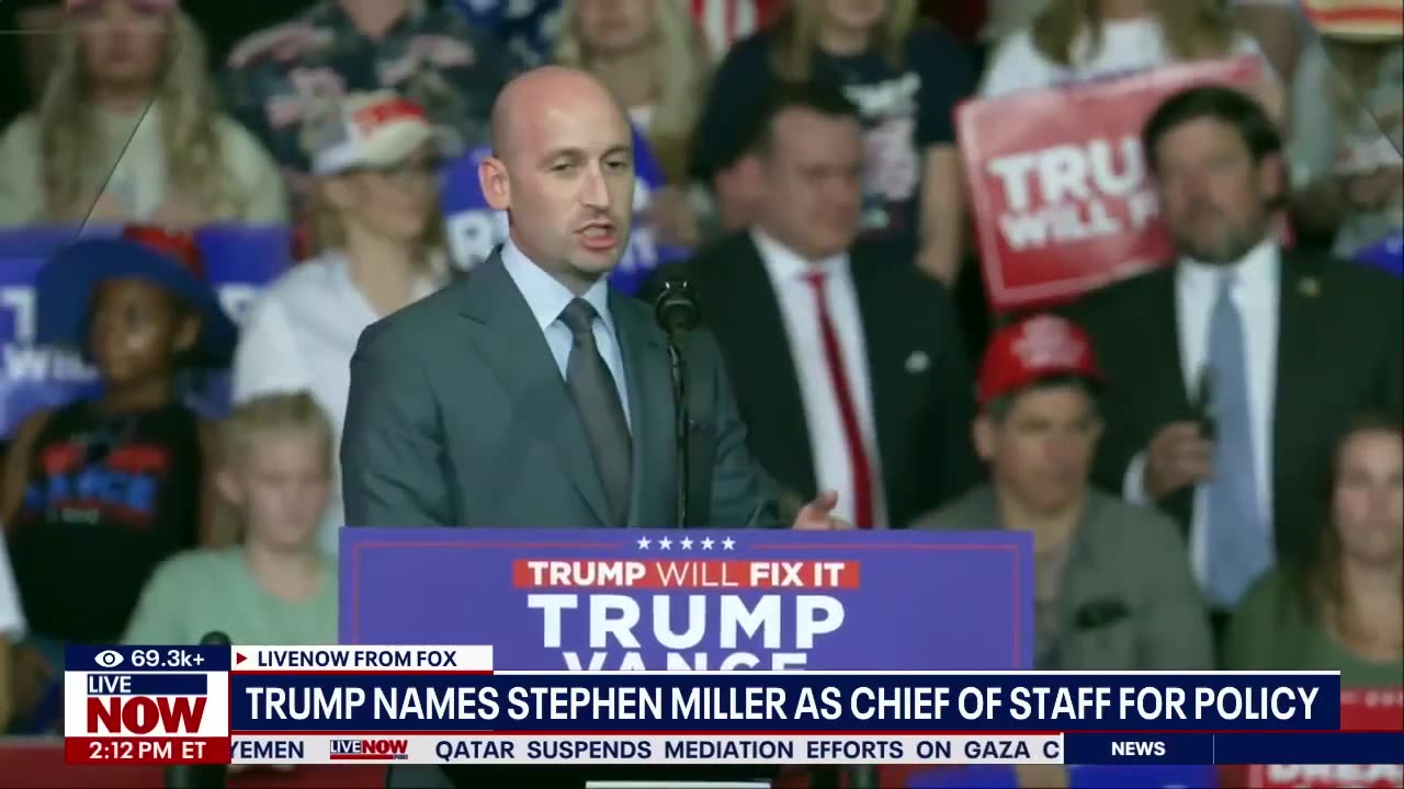 Trump names Stephen Miller to be deputy chief of policy Live NOW