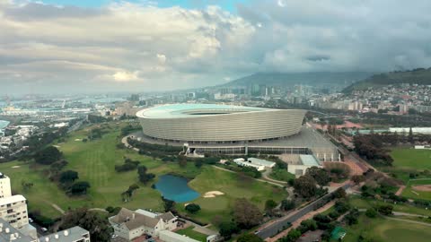 Aerial Footage of a Stadium