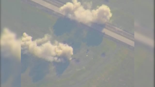 UKRAINE - Russia shows footage of Ukrainian battery destruction