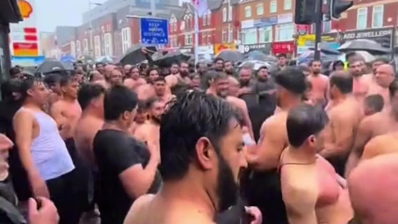 I'm on the wrong side of this protest in Manchester