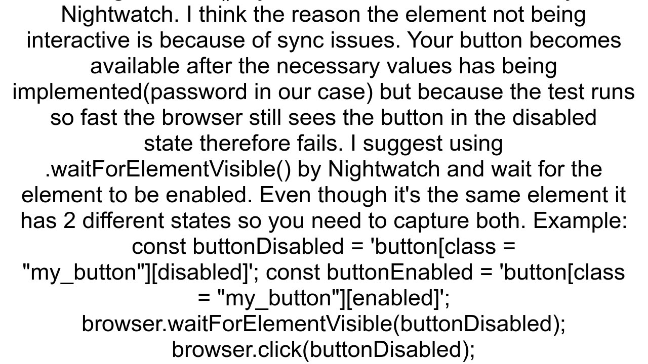 Nightwatch Issues Clicking a Div