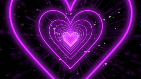 553. Heart Tunnel Background💜Purple Heart Heart Heart