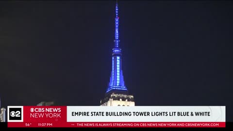 New York landmarks light up in support of Israel