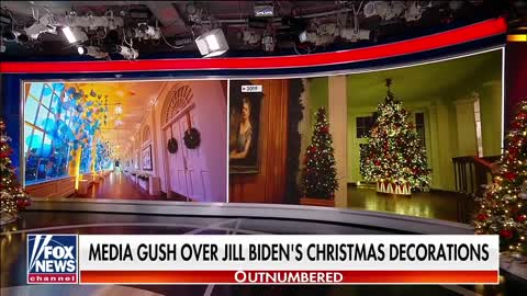 Media gushes over Jill Biden's Christmas decor after years of knocking Melania Trump