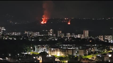 Incendio en la Mesa de Ruitoque