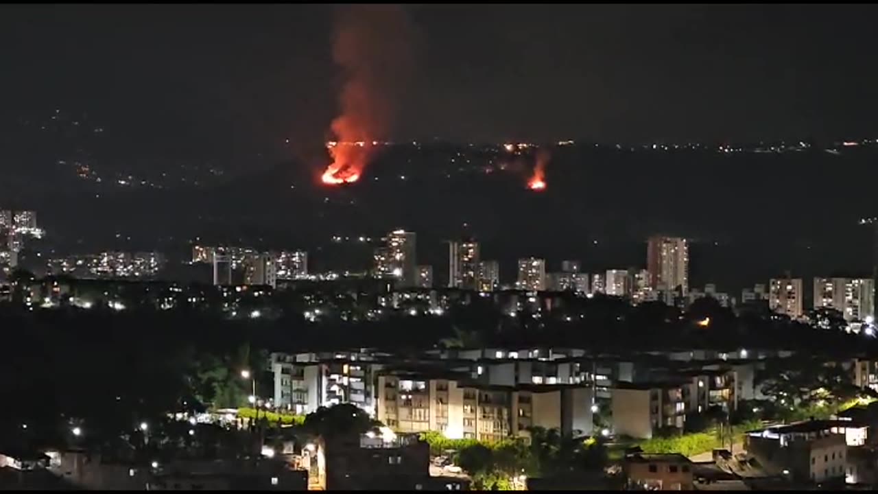 Incendio en la Mesa de Ruitoque