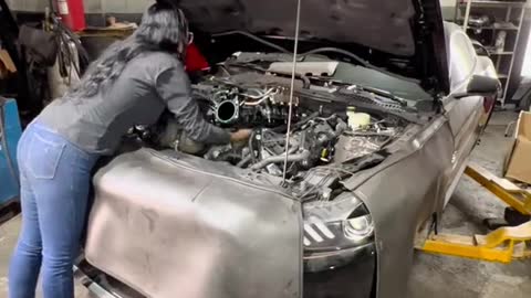 Car engine engine parts maintenance