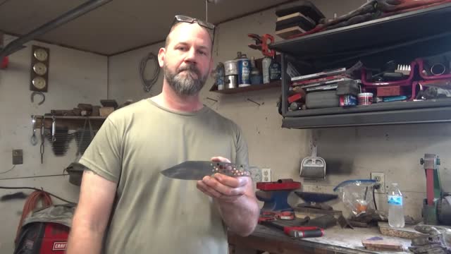 Forging a small hunting knife