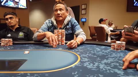 Poker players gets angry when he loses to a bluff