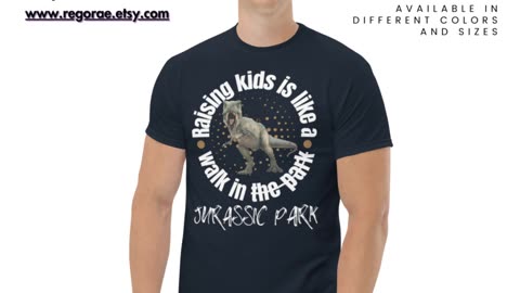 Men's Funny Shirt Classic Apparel Unisex Graphic Tee Trendy Men's Casual T-Shirt Jurassic Park Tee