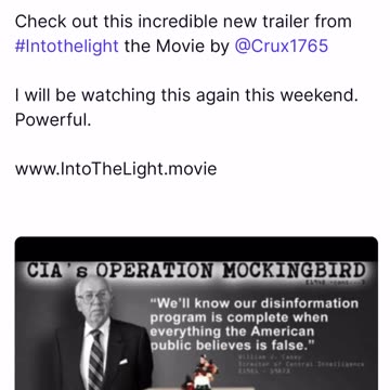 Check out this incredible new trailer from #Intothelight the Movie by @Crux1765