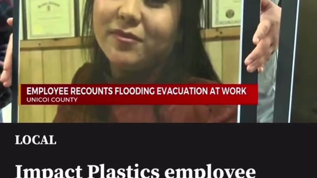 Erwin, TN - Impact Plastics employee recounts narrow escape through floodwater in Erwin