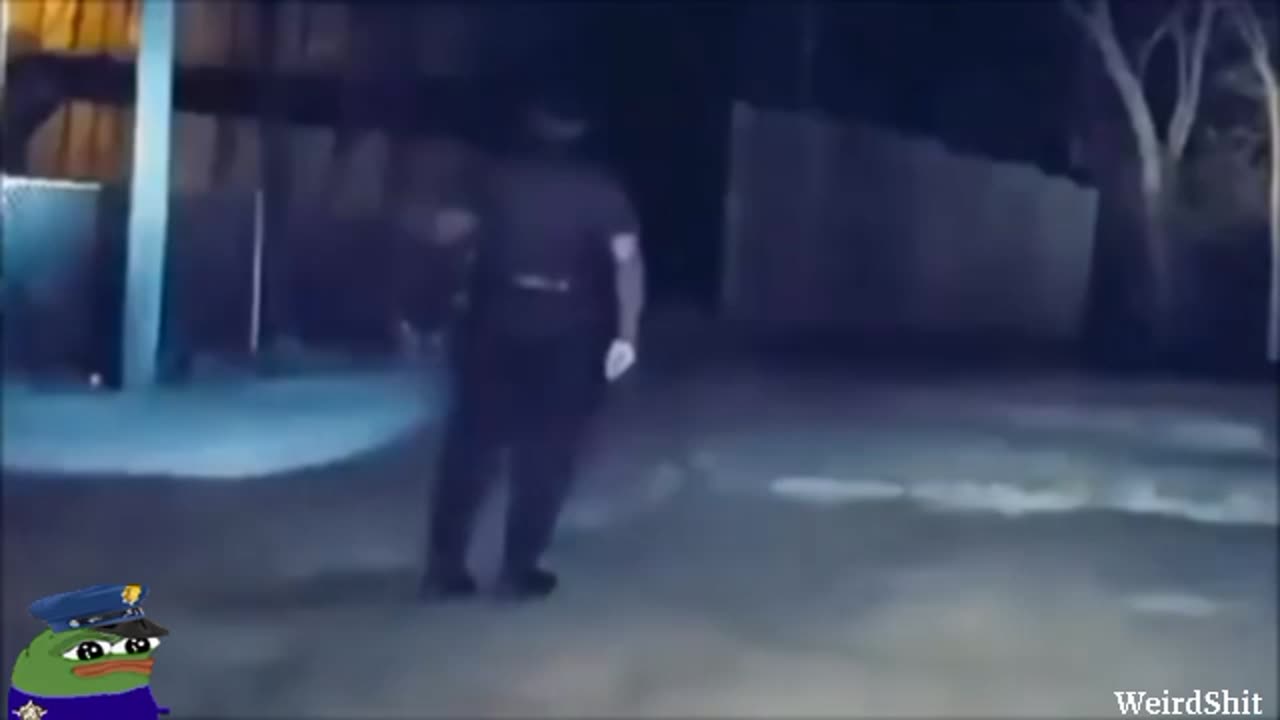 PATROL OFFICER FILMS A HUMANOID HOVERING IN THE AIR ON THE OUTSKIRTS OF LOS ANGELES