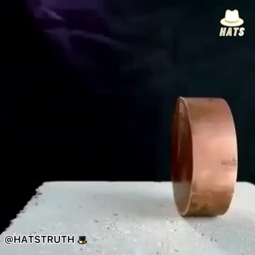 Copper is not magnetic, but creates resistance in the presence of a strong magnetic field