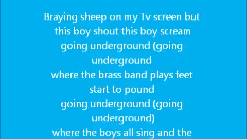 ***The Jam Going Underground Lyrics***