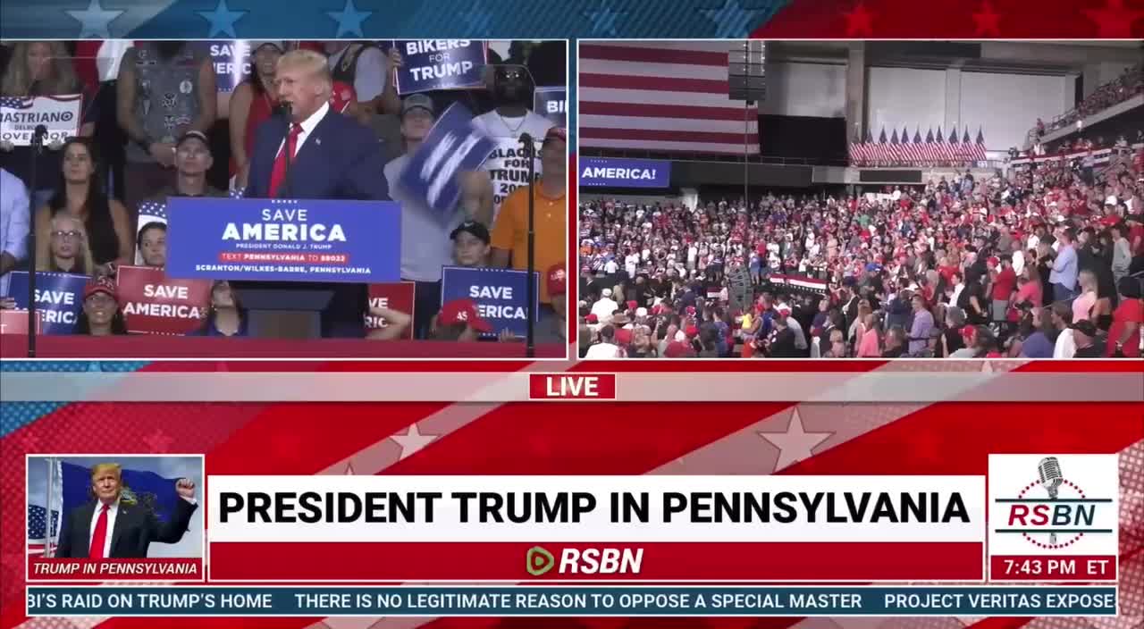 PA Trump Rally 9.3.22: Joe Biden is Enemy of the State