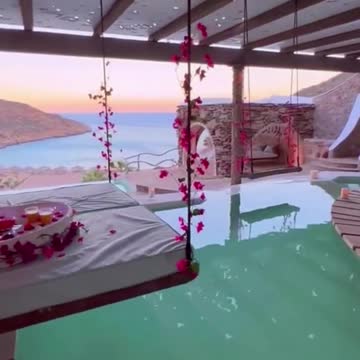 Hanging Bed on The Pool | Nature Bedroom