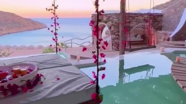 Hanging Bed on The Pool | Nature Bedroom