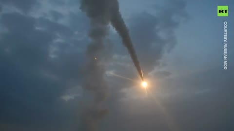 Coastal 'Bastion' missile system fires two 'Onyx' supersonic missiles