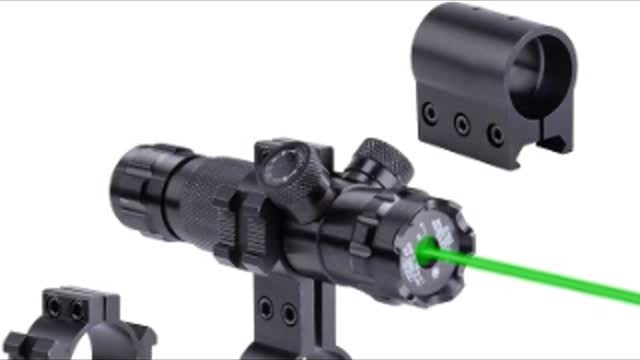 Pinty Hunting Rifle Green Laser Sight Dot Scope Adjustable with Mounts