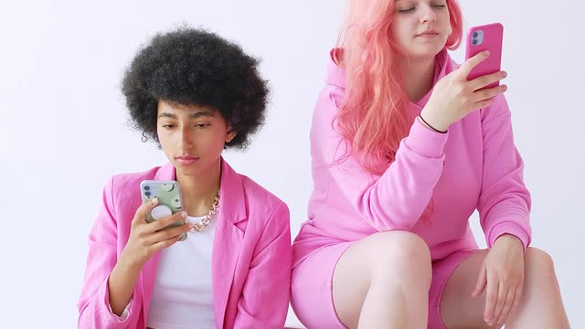 Women in Pink Clothes