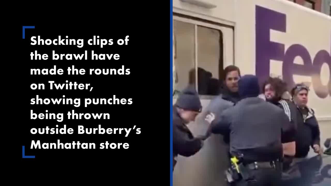 Brawl breaks out in Manhattan during Burberry, Supreme collab release