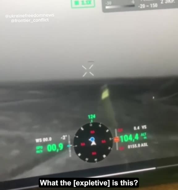 Ukrainian drone operator films large "unidentified disc-shaped object" over the warzone in Donetsk.