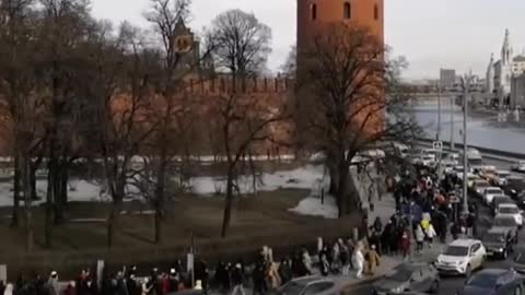 Moscow people protest the war in Ukraine