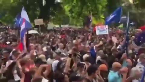 Melbourne Australia Protest dancing & singing to we're not going to take it anymore