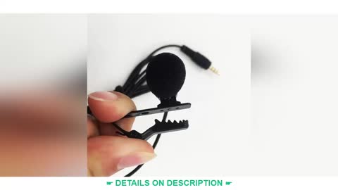 ⫸ VOXLINK 3.5 mm Microphone Clip Tie Collar for Mobile Phone Speaking in Lecture 1.5m/3m Bracket Cl